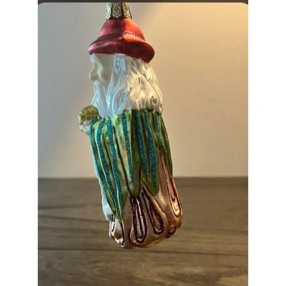 Inge-Glas Germany Hand Blown Glass Santa Christmas Ornament 6